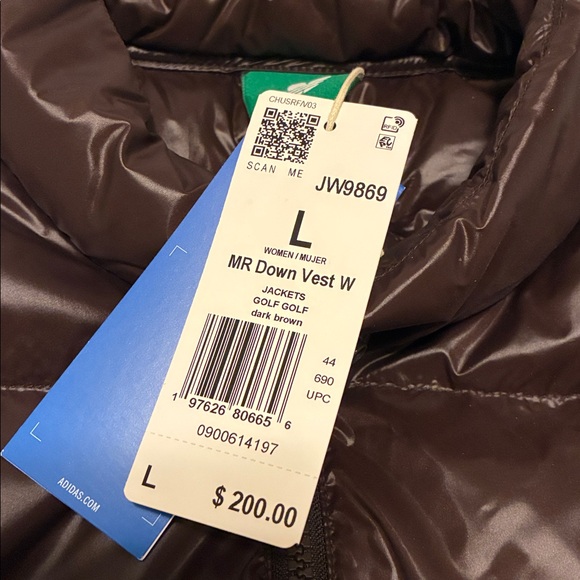 Adidas Down Vest NWT - Picture 2 of 5